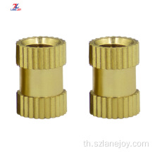 น็อตทองแดงแบบฉีดเทอร์โม ทองแดง knurled แทรก copper